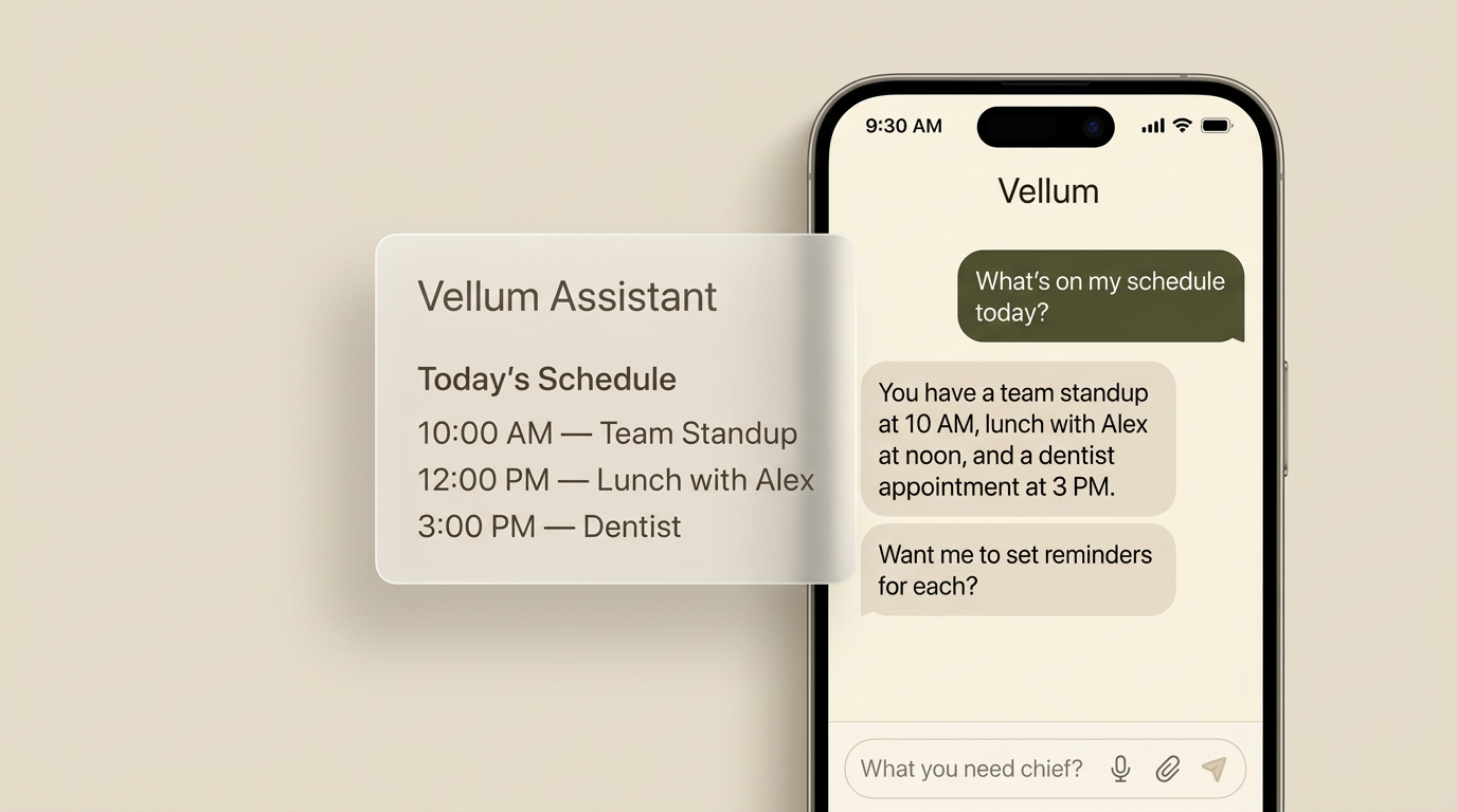 Mobile app — Vellum assistant on your phone